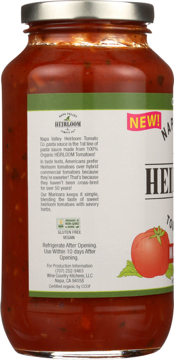 NAPA VALLEY HEIRLOOM TOMATO CO: Marinara Pasta Sauce Organic, 24 oz