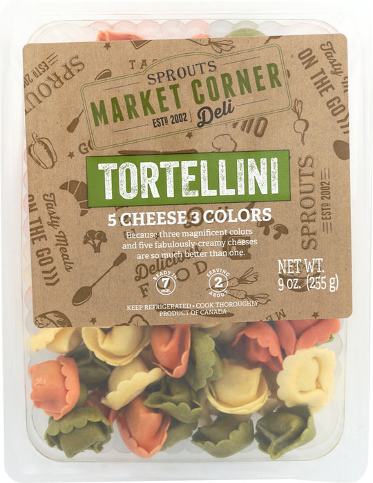 MARKET CORNER: 5 Cheese 3 Colors Tortellini Pasta, 9 oz