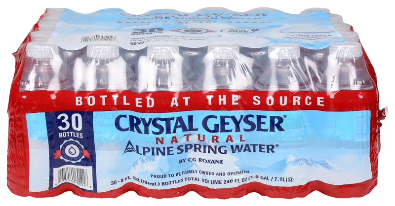 CRYSTAL GEYSER ALPINE SPR: Water Spring 30Pk 8Oz, 240 FO - No Brand For Less