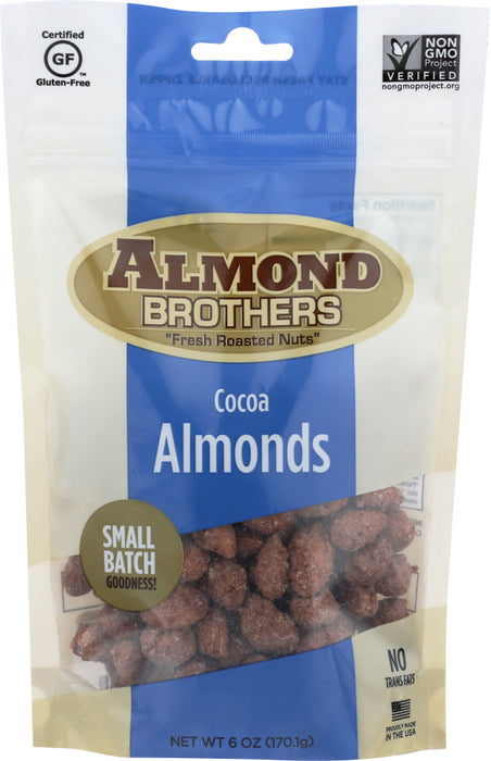 ALMOND BROTHERS: Almonds Whole Cocoa, 6 oz