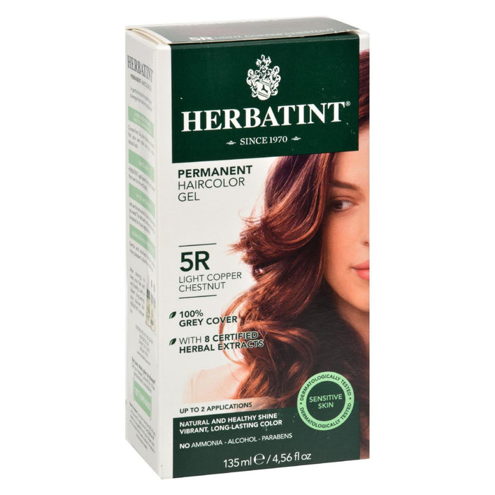 Herbatint Permanent Herbal Haircolour Gel 5R Light Copper Chestnut - 135 ml (1x4 FZ)