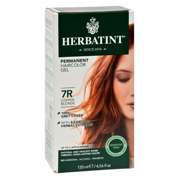 Herbatint Permanent Herbal Haircolour Gel 7R Copper Blonde - 135 ml (1x4 FZ)