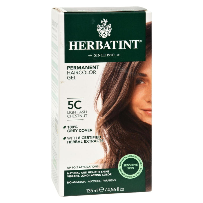Herbatint Permanent Herbal Haircolour Gel 5C Light Ash Chestnut - 135 ml (1x4 FZ)