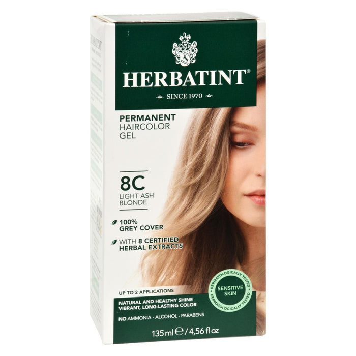 Herbatint Permanent Herbal Haircolour Gel 8C Light Ash Blonde - 135 ml (1x4 FZ)