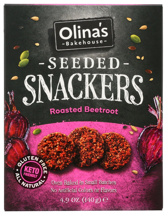 OLINAS BAKEHOUSE: Crackers Seed Rst Beetroo, 4.9 oz