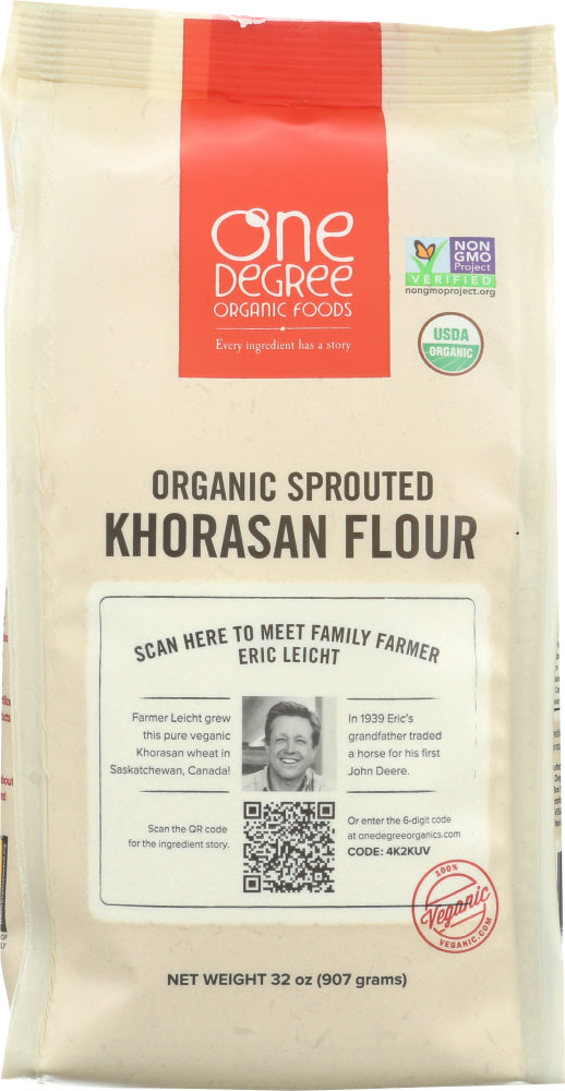 ONE DEGREE: Flour Khorasan Sprouted, 32 oz