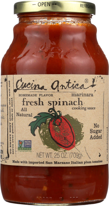 CUCINA ANTICA: Sauce Pasta Spinach, 25 oz - No Brand For Less 