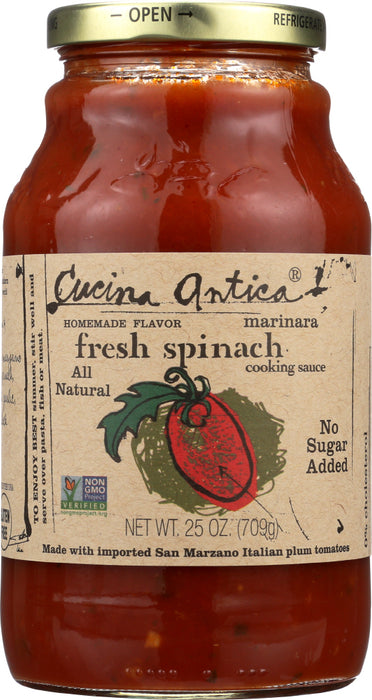 CUCINA ANTICA: Sauce Pasta Spinach, 25 oz