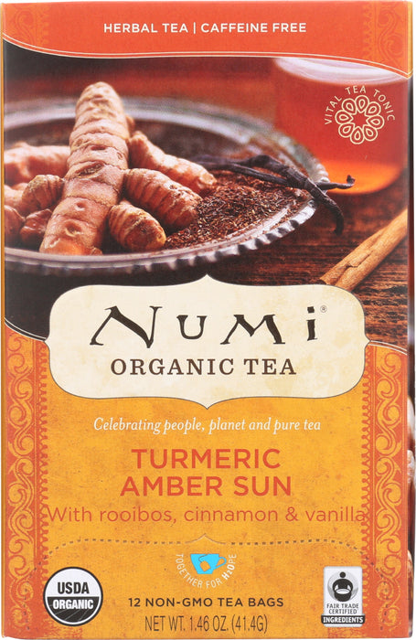 NUMI TEA: Tea Turmeric Amber Sun, 12 bg