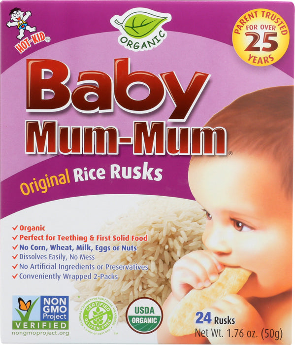 HOT KID: Baby Mum Mum Original Rice Rusks, 1.76 oz