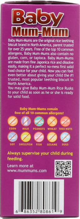 HOT KID: Baby Mum Mum Original Rice Rusks, 1.76 oz
