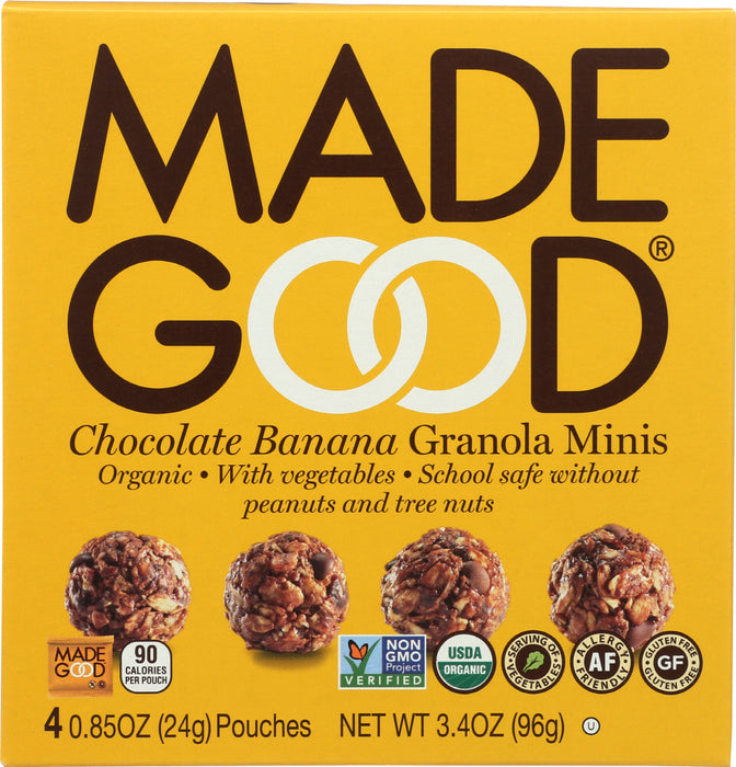 MADEGOOD: Chocolate Banana Granola Minis, 3.4 oz