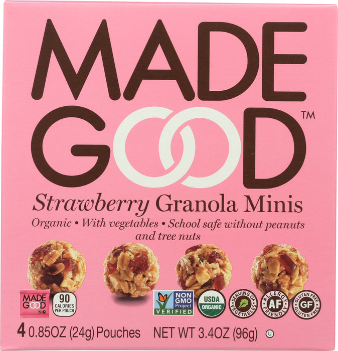 MADEGOOD: Granola Minis Strawberry, 3.4 oz
