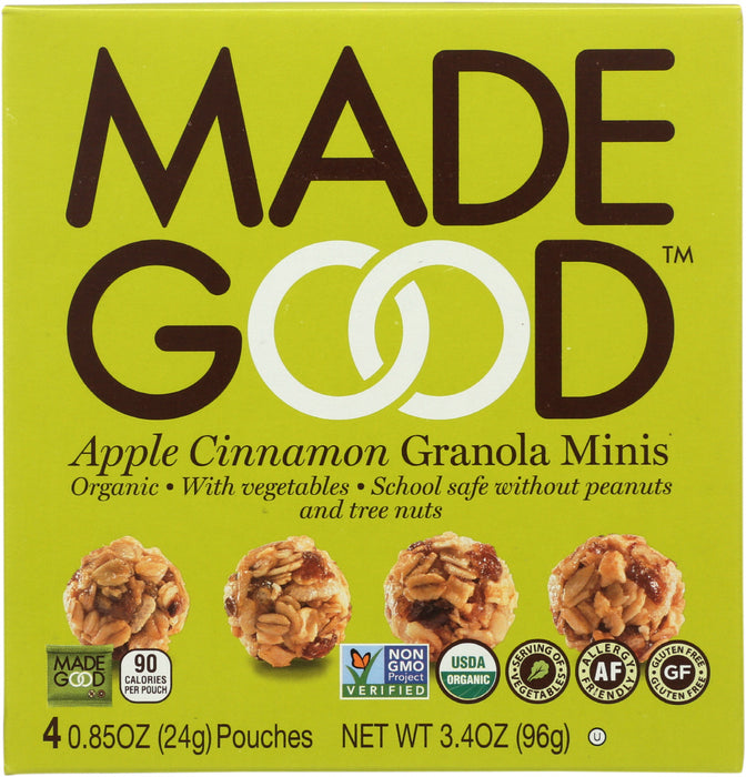 MADEGOOD: Apple Cinnamon Granola Minis, 3.4 oz