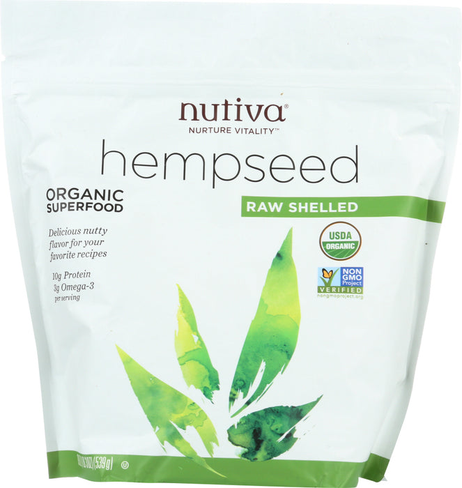 NUTIVA: Organic Shelled Hempseed, 19 oz