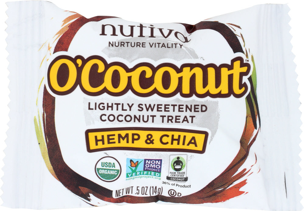 NUTIVA: Organic O'Coconut Candy Hemp & Chia, 0.5 oz