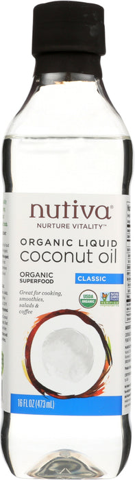 NUTIVA: Liquid Coconut Oil Pet, 16 oz