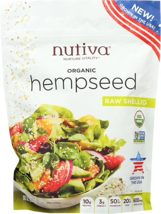 NUTIVA: Organic Shelled Hempseed, 10 oz