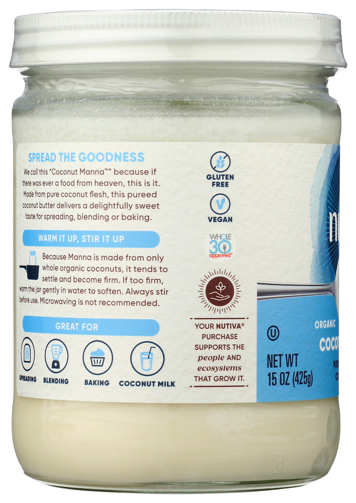 NUTIVA: Organic Coconut Manna, 15 Oz