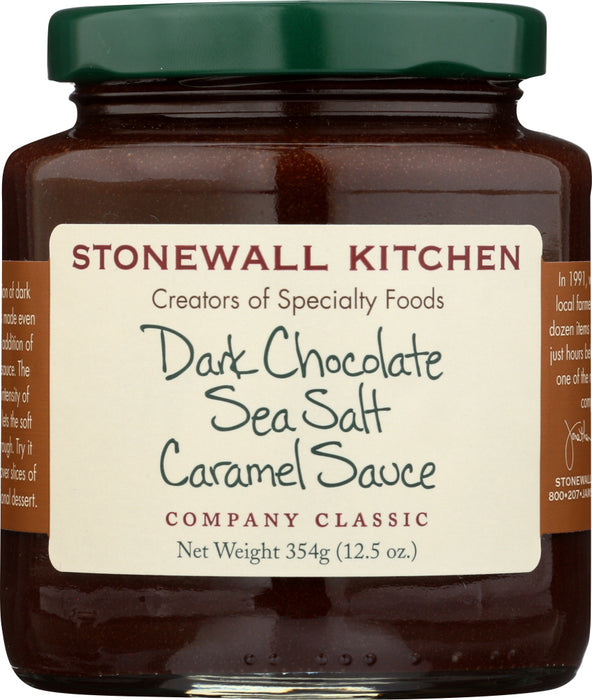 STONEWALL KITCHEN: Dark Chocolate Sea Salt Caramel Sauce, 12.5 oz