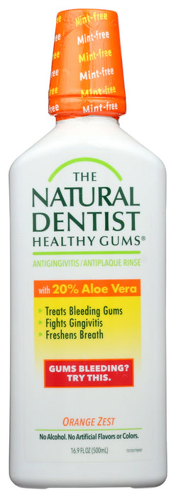 NATURAL DENTIST: Mouthrinse Orange Zest, 16 oz