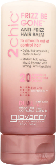 GIOVANNI COSMETICS: 2Chic Frizz Be Gone Hair Balm Shea Butter & Sweet Almond Oil, 5 oz - No Brand For Less 