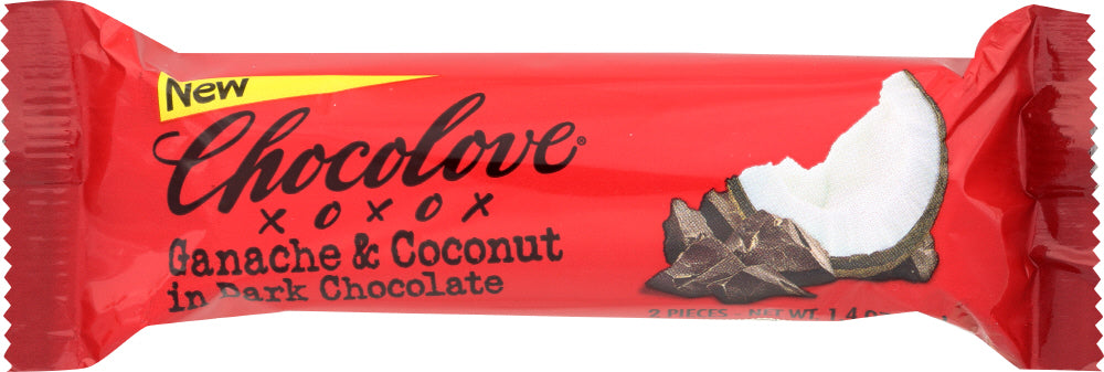 CHOCOLOVE: Dark Chocolate Bar Ganache Coconut, 1.41 oz