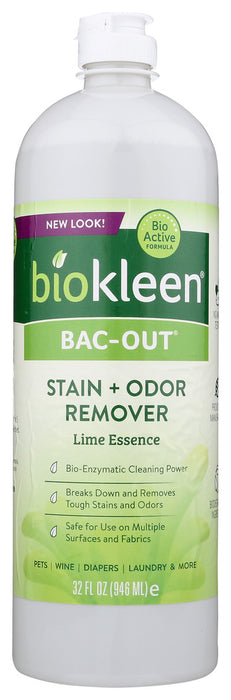 BIO KLEEN: Lime Essence Bac Out Stain & Odor Remover, 32 oz