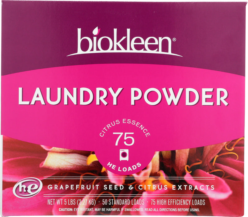 BIO KLEEN: Laundry Powder Grapefruit Seed And Citrus Extract, 5 lb