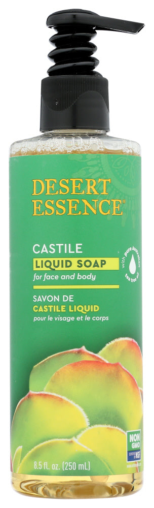 DESERT ESSENCE: Soap Liquid Castile, 8 oz - No Brand For Less 