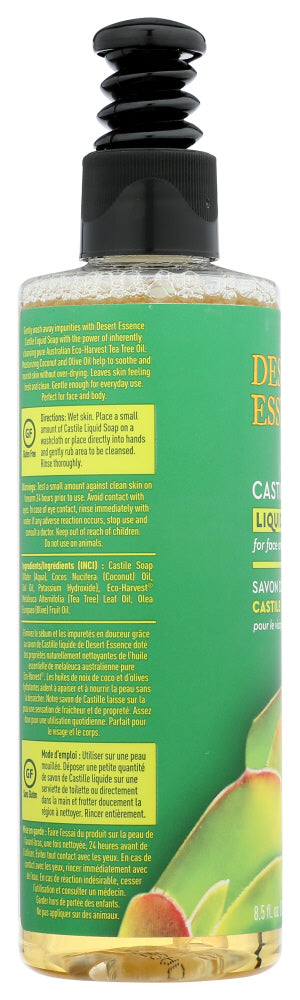 DESERT ESSENCE: Soap Liquid Castile, 8 oz - No Brand For Less 