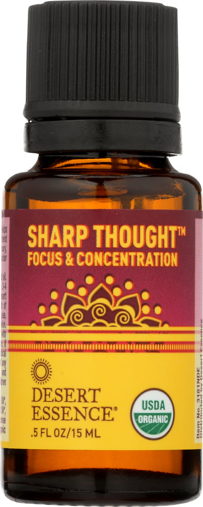 DESERT ESSENCE: Oil Essential Sharp Thought Organic, .5 fl oz - No Brand For Less 