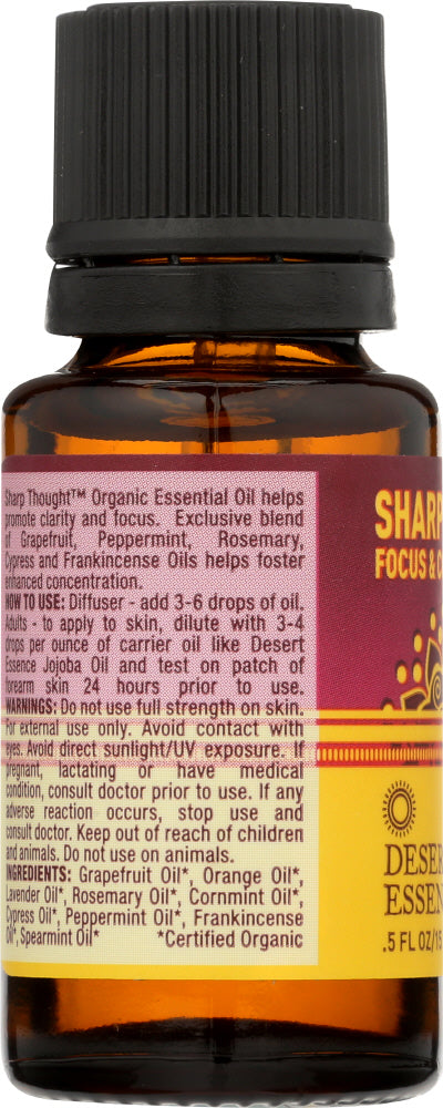 DESERT ESSENCE: Oil Essential Sharp Thought Organic, .5 fl oz - No Brand For Less 