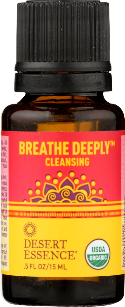 DESERT ESSENCE: Breathe Deeply Organic Essential Oil Blend, 0.5 oz - No Brand For Less 