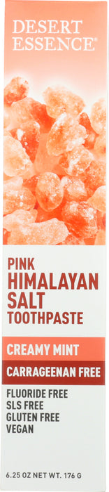 DESERT ESSENCE: Pink Himalayan Carrageenan Free Toothpaste, 6.25 oz - No Brand For Less 