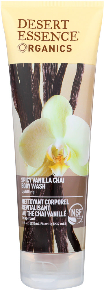 DESERT ESSENCE: Body Wash Vanilla Chai, 8 fl oz - No Brand For Less 
