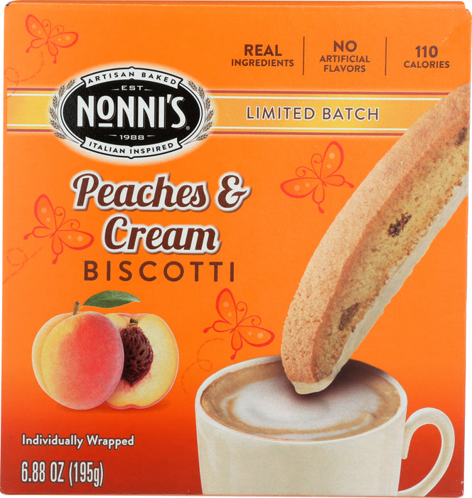 NONNIS: Peaches N Cream Biscotti, 6.88 oz