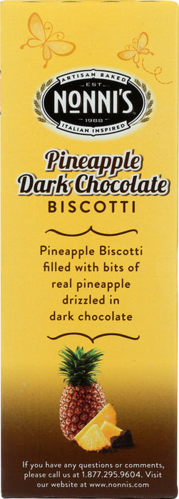 NONNIS: Pineapple Dark Chocolate Biscotti, 6.88 oz