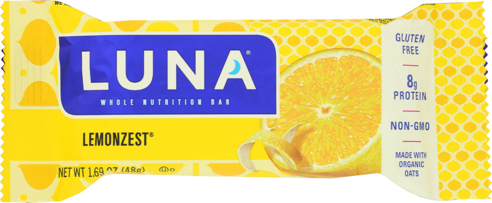 LUNA: Lemon Zest Nutrition Bar For Women, 1.7 oz