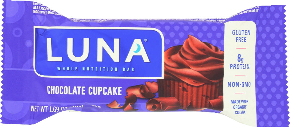 LUNA: Nutrition Bar Chocolate Cupcake, 1.69 oz