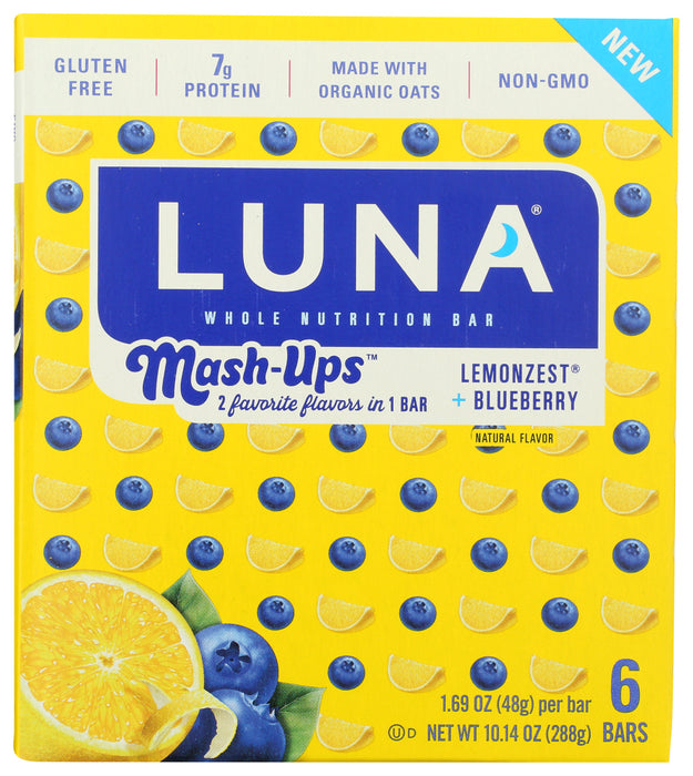 LUNA: Mash Ups LemonZest Plus Blueberry Bar, 10.14 oz