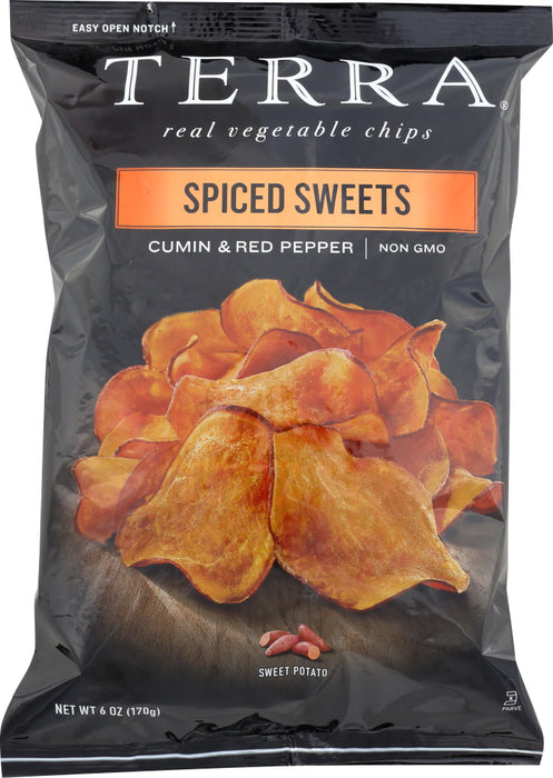 TERRA CHIPS: Spiced Sweets Cumin & Red Pepper Sweet Potato Chips, 6 oz