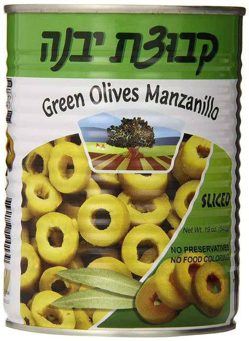 KUVZAT: Green Olives Manzanillo Sliced, 19 oz