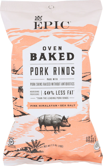 EPIC: Pork Rinds Baked Himalayan Pink, 2.5 oz