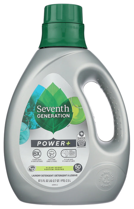 SEVENTH GENERATION: Liquid Laundry Power Clean Scent, 87.5 FO