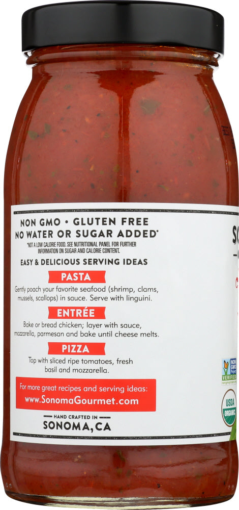 SONOMA GOURMET: Sauce Pasta Cherry Tomato Basil, 25 oz