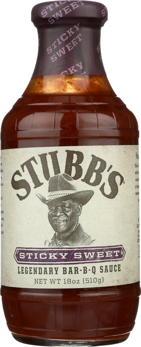 STUBB'S: All-Natural Bar-B-Q Sauce Sticky Sweet, 18 Oz
