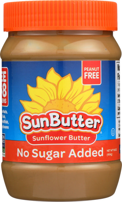 SUN BUTTER: No Sugar Added Natural Sunflower Seed Spread, 16 oz
