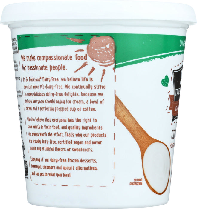 SO DELICIOUS: Yogurt Coconut Milk Plain Unsweetened, 24 oz