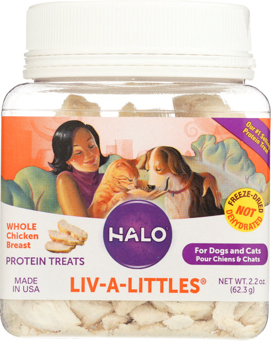 HALO PURELY Cat Liv a Littles Chicken Protein Treats 2.2 oz No